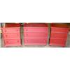 Image 1 : Red Dresser and 2 Night Stands