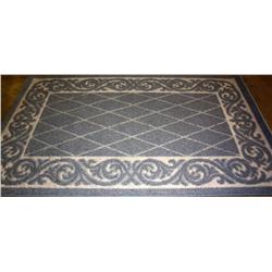 95 x 60 Blue and White Designed Carpet