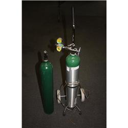 Oxygen Cart With 2 Tanks & Regulator