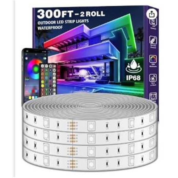 Outdoor LED Strip Lights Waterproof Multicolor Set 300ft