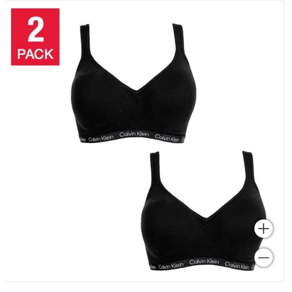 Calvin Klein Women’s Seamless Bralette, 2-pack Size Small