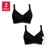Image 1 : Calvin Klein Women’s Seamless Bralette, 2-pack Size Small
