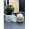 Image 3 : Bouclair Decorative Artificial Plants in Ceramic Pots – Set of 2