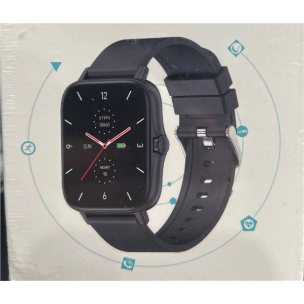 Bluetooth Smart Watch With 1.7-Inch Touch HD IPS Screen, Black
