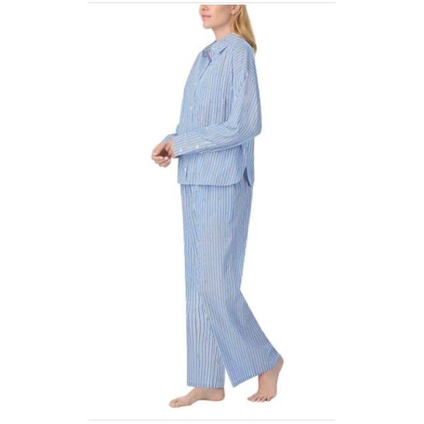 DKNY 2-Piece Woven Pyjama Set – Size XL Striped Design