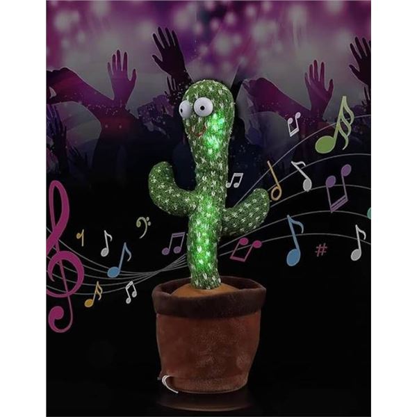 Green Dancing Cactus With Sparkly Pink Hat