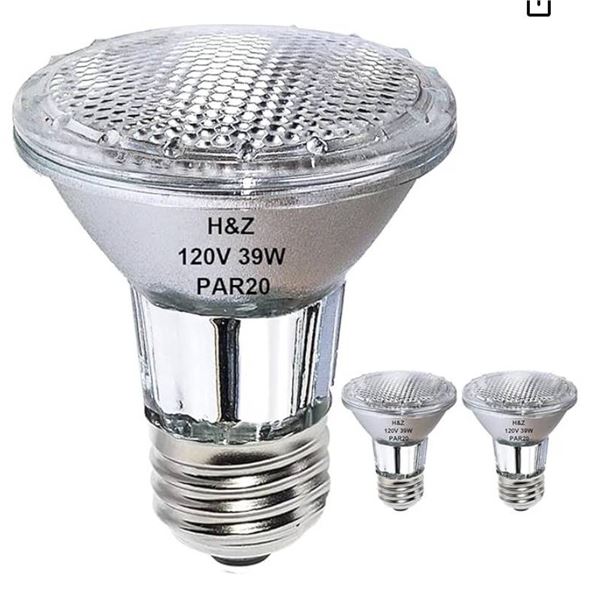 H&Z Par20 120V Halogen Light Bulbs with E26 Medium Screw Base