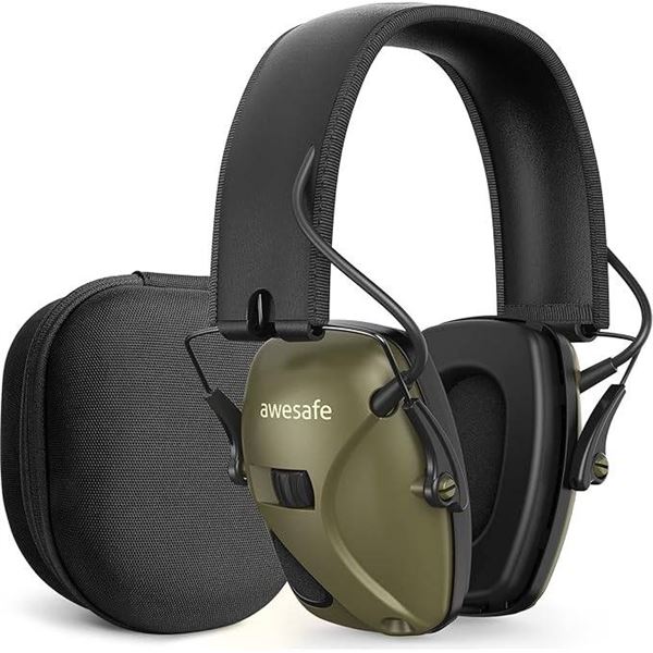 Awesafe Electronic Shooting Folding Sports Earmuff with Noise Reduction Rating