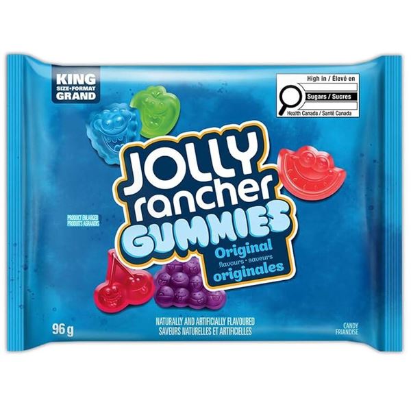 Jolly Rancher Gummies King Size Assorted 12 Pack (80g Each)