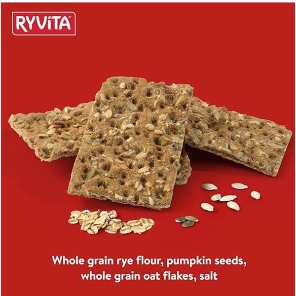 Ryvita Rye Crispbread with Pumpkin Seeds and Oats, 5 x 200g