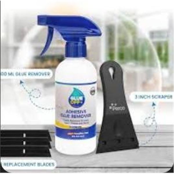 Perco Adhesive Glue Remover and Plastic Scraper Tool Set 10 oz
