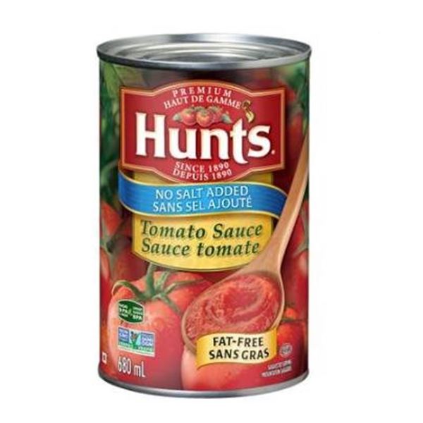 Hunt’s No Salt Added Tomato Sauce 680ml Cans – Lot of 6