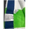 Image 2 : Blue, Green, and White Towel – 100% Cotton