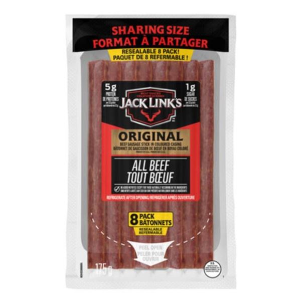 Jack Link’s Original Beef Sausage Stick Sharing Size Pack, 6 Units x 175g