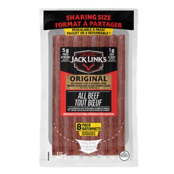 Jack Link’s Original Beef Sausage Stick Sharing Size Pack, 6 Units x 175g