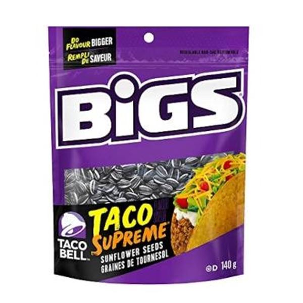 Bigs Taco Supreme Sunflower Seeds 3 x 140g Bags