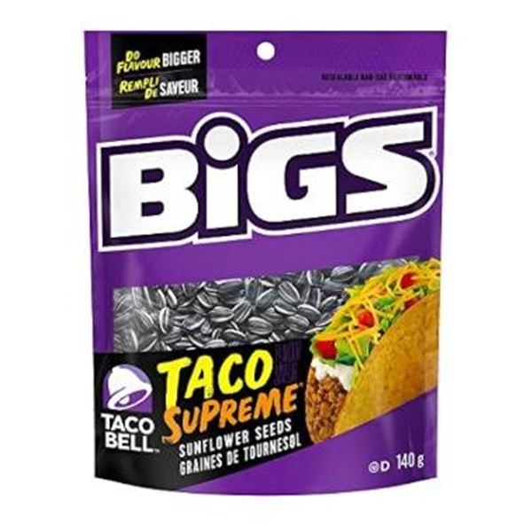 Bigs Taco Supreme Sunflower Seeds 3 x 140g Bags