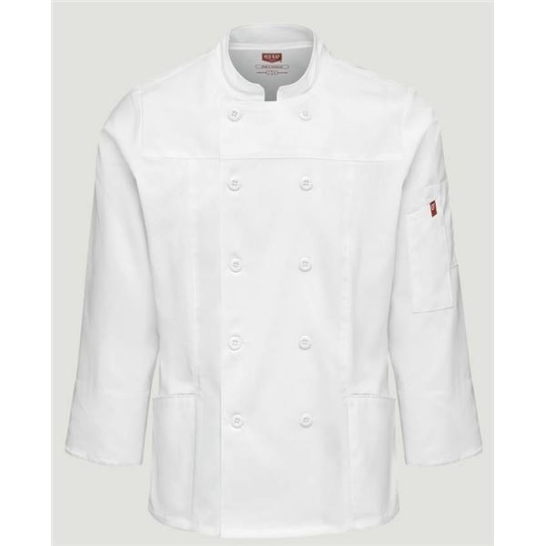 Red Kap M-RG Chef Coat with Double-Breasted Design