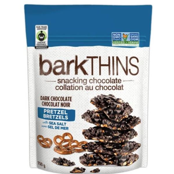 BarkTHINS Dark Chocolate Pretzel with Sea Salt 4 x 150g