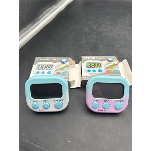 Lot of 2 JS-118 Digital Kitchen Timer  Colors May Vary