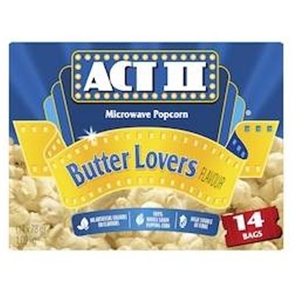 ACT II Butter Lovers Microwave Popcorn 14 Bags