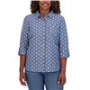Image 1 : Tommy Hilfiger Women’s Polka Dot Long-Sleeve Shirt, Size L/G