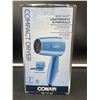 Image 2 : Conair 1600 Watt Compact Hair Dryer with Folding Handle (Blue)