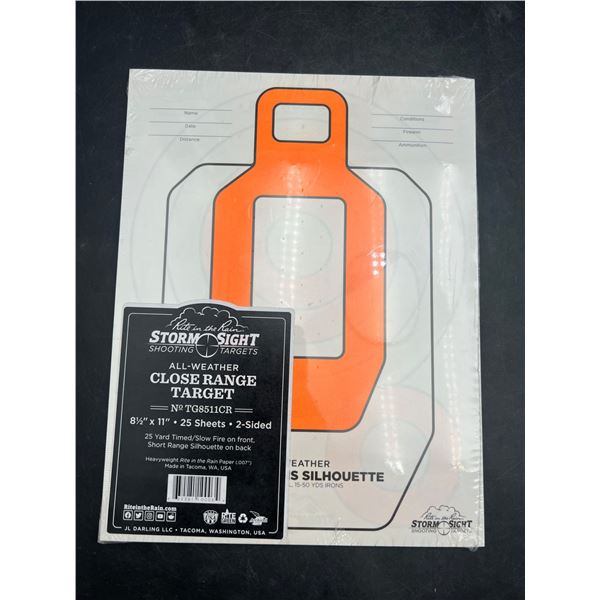 Rite in the Rain Storm Sight All-Weather Close Range Target, 25 Sheets, 8.5×11 Inches