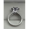Image 3 : Silver-Tone Ring With Clear Center Stone and Side Accents