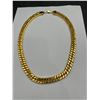 Image 1 : Gold-Tone Flat Curb Link Chain Necklace, Lobster Clasp