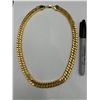 Image 4 : Gold-Tone Flat Curb Link Chain Necklace, Lobster Clasp