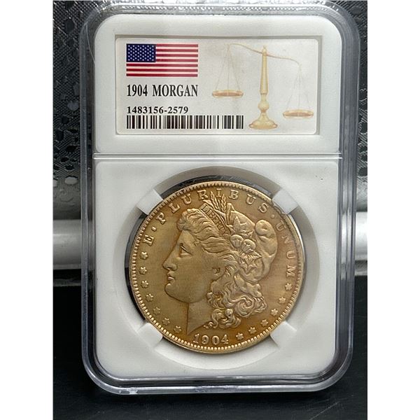1904 Morgan Dollar Graded and Encased with Serial 1483156-2579 - COPY