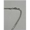 Image 3 : Heart-Shaped Blue Gemstone Pendant Necklace with Rhinestone Chain