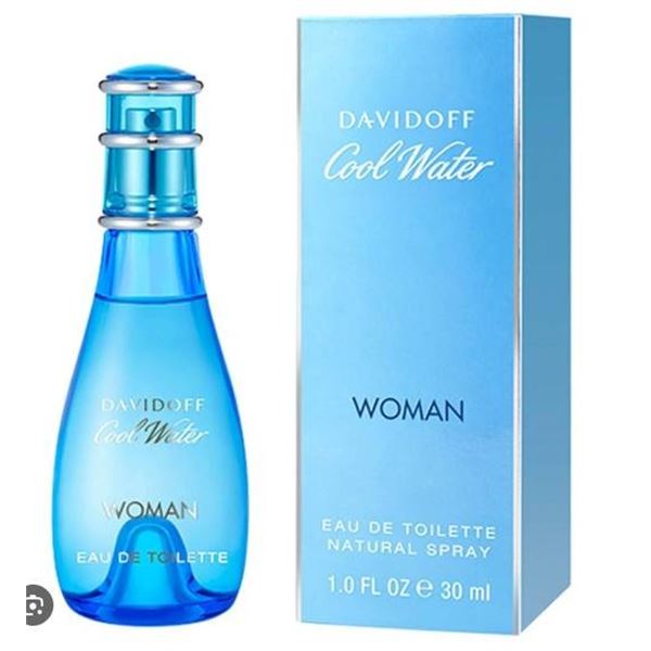 Davidoff Cool Water Woman Eau De Toilette Natural Spray, 1.0 Fl Oz, 30 ml