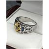 Image 3 : Men’s Masonic Ring with Gold-Toned Compass and Square Symbol