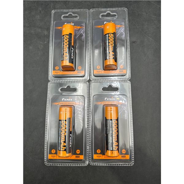 Fenix ARB-L21-5000 V2.0 Rechargeable 21700 Li-ion Batteries, 3.6V, 5000mAh (Lot of 4)