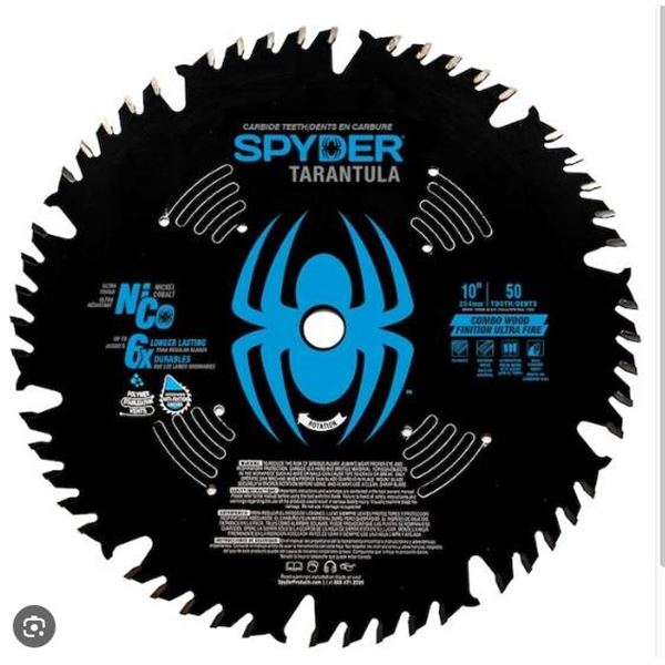 Spyder Tarantula 10-Inch Circular Saw Blade With 50 Teeth