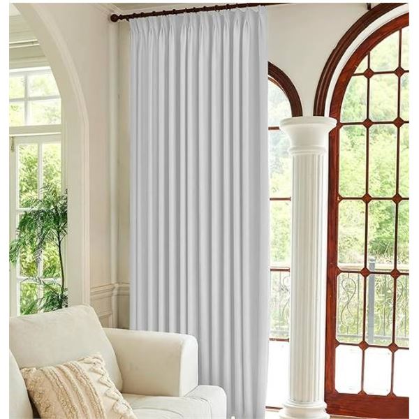 Phating Pinch Pleated Blackout Curtains 52W x 84L Inches Window Treatment