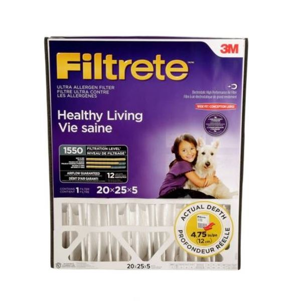 Filtrete Healthy Living 20x25x5 Air Filter 1550 MPR