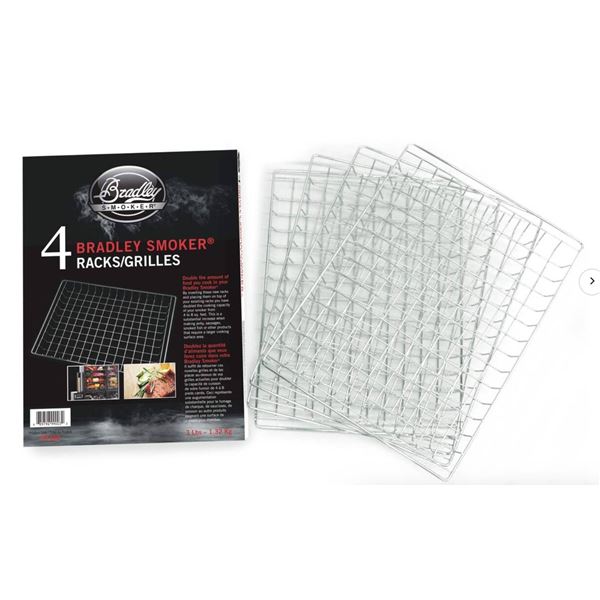Bradley Smoker Grate Racks, 4-pk, 11 x 2 x 15-in