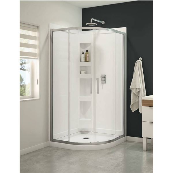 MAAX Daisy Neo-Round Shower Kit with 10mm Wall Kit