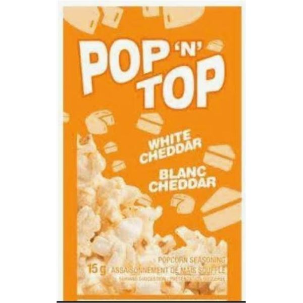 Pop ‘N Top Popcorn Flavorings White Cheddar, 250 Units, 15g Each