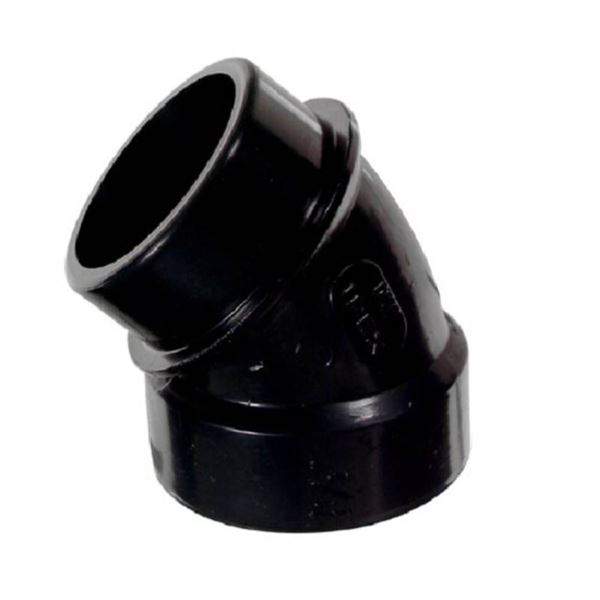 Lot of IPEX 1-1/2 Inch 45-Degree Elbow Spigot x Hub ABS DWV Coupling