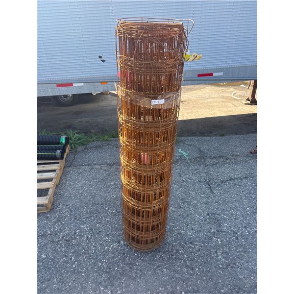 Roll of Metal Wire Fencing, 4-Foot Tall, Rusted