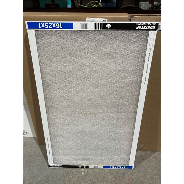 Duststop Air Filters Inc. 16x25x1 Fiberglass Air Filter Lot of 12