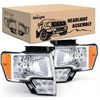 Image 1 : Nilight 2009 2010 2011 2012 2013 2014 F150 Headlight Assembly Chrome