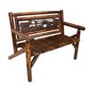 Image 1 : Leigh Country Char-Log Farm Scene Park Bench Model TX 93708
