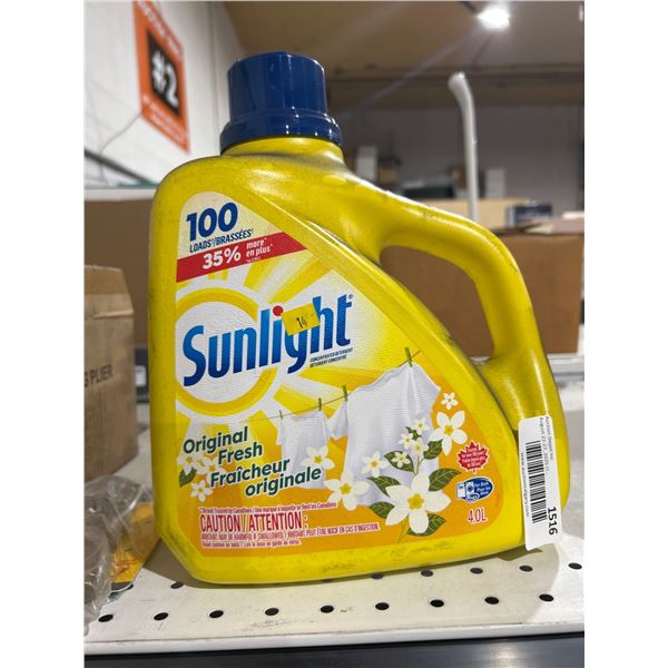 Sunlight Laundry Detergent 4.0L, HE Compatible, for 100 Loads