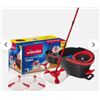 Image 1 : Vileda Easy Wring Microfiber Spin Mop System With 2 Extra Refills