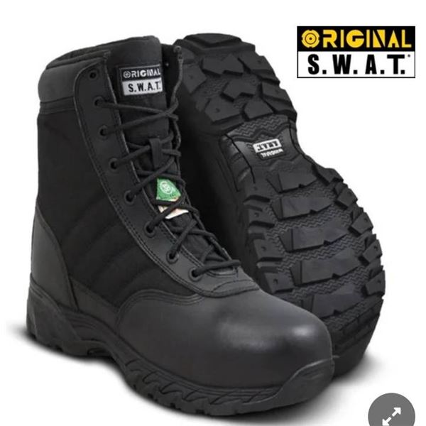 Original S.W.A.T. Classic 9” Safety Boots, Model 225001, Black, Size 9 US